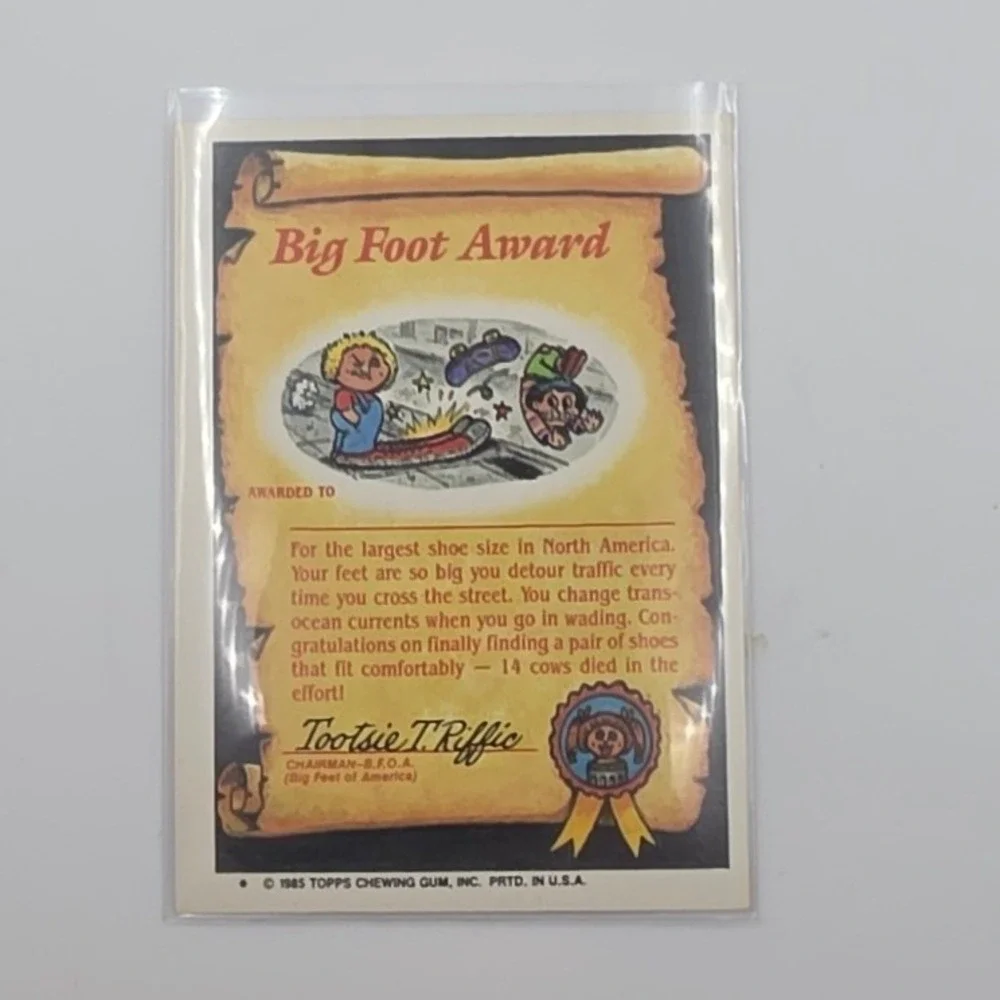 Topps Garbage Pail Kids OS2 Rob Slob 52b Blue Fair 1985 Series 2